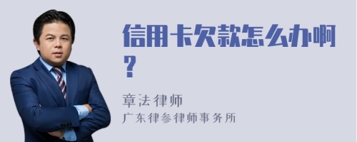 信用卡欠款怎么办啊？