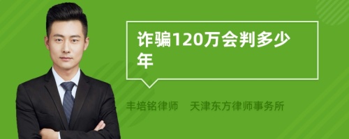 诈骗120万会判多少年