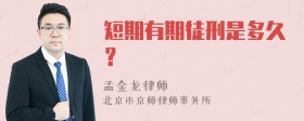 短期有期徒刑是多久？