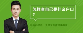 怎样查自己是什么户口？