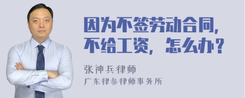 因为不签劳动合同，不给工资，怎么办？