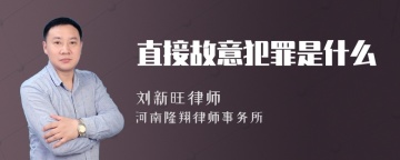 直接故意犯罪是什么