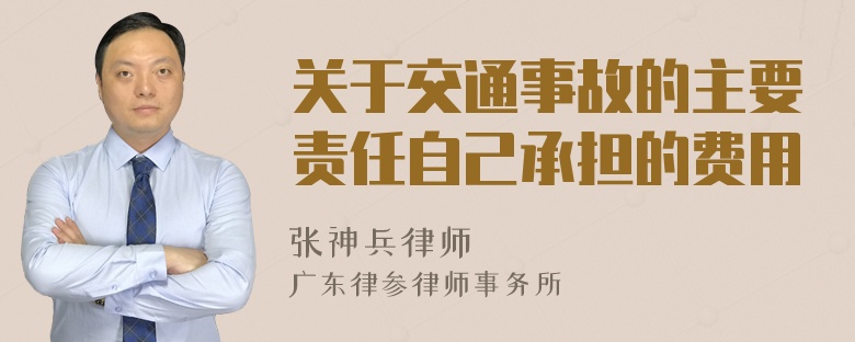 关于交通事故的主要责任自己承担的费用