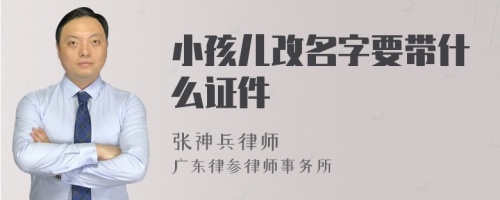 小孩儿改名字要带什么证件