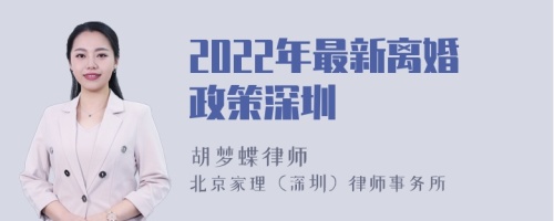 2022年最新离婚政策深圳