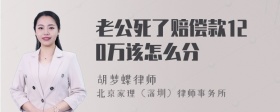 老公死了赔偿款120万该怎么分