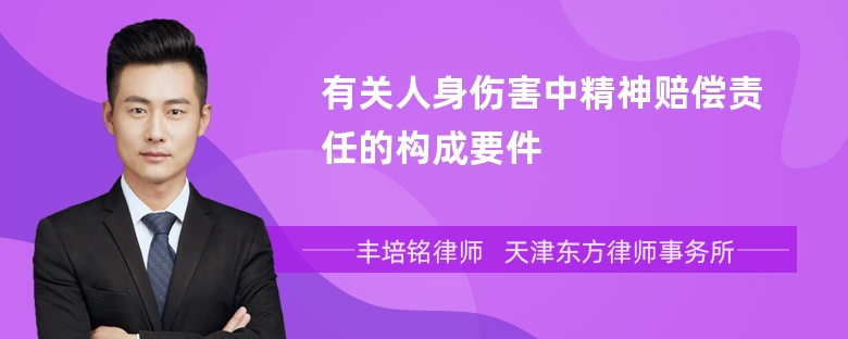 有关人身伤害中精神赔偿责任的构成要件