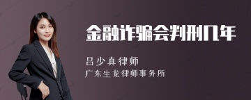 金融诈骗会判刑几年