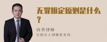 无罪推定原则是什么？