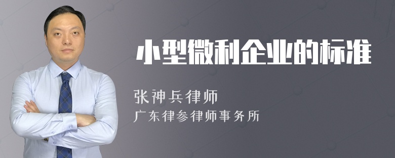 小型微利企业的标准