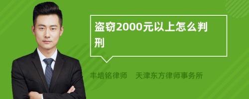 盗窃2000元以上怎么判刑