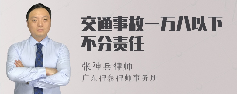 交通事故一万八以下不分责任