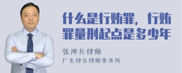 什么是行贿罪，行贿罪量刑起点是多少年