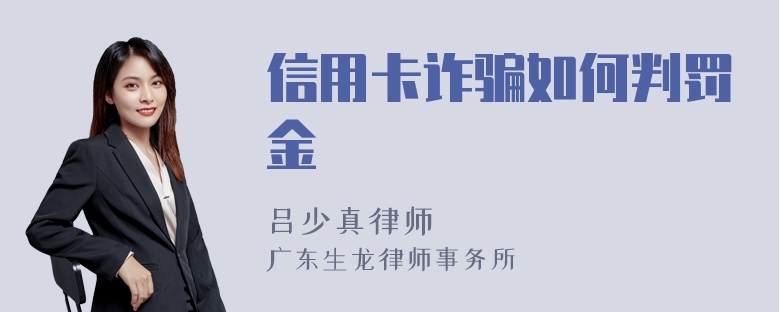 信用卡诈骗如何判罚金