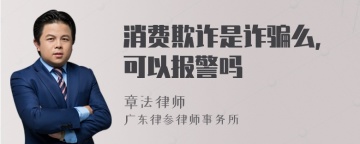 消费欺诈是诈骗么，可以报警吗