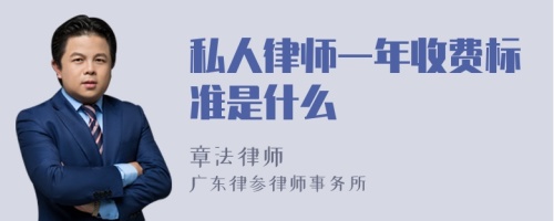 私人律师一年收费标准是什么