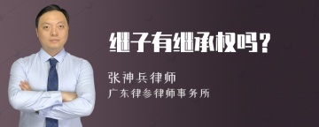 继子有继承权吗？