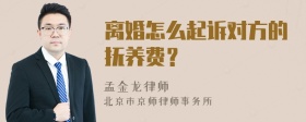 离婚怎么起诉对方的抚养费？