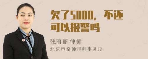 欠了5000，不还可以报警吗