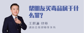 帮朋友买毒品属于什么罪?