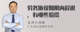 劳务协议期限内辞退，有哪些赔偿