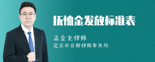 抚恤金发放标准表