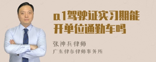 a1驾驶证实习期能开单位通勤车吗