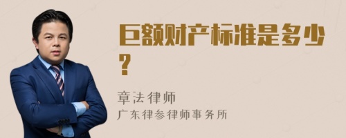 巨额财产标准是多少?