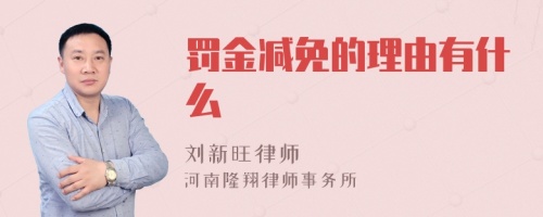 罚金减免的理由有什么