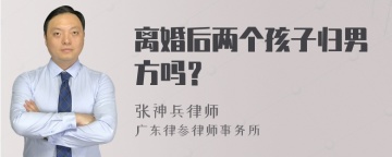 离婚后两个孩子归男方吗？