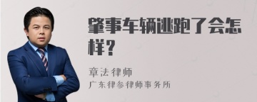 肇事车辆逃跑了会怎样？