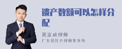 遗产数额可以怎样分配