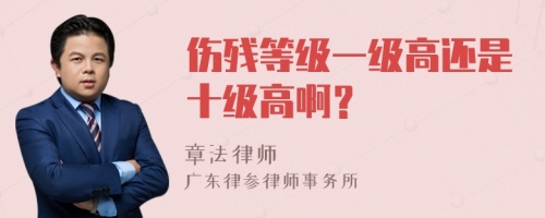 伤残等级一级高还是十级高啊？