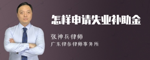 怎样申请失业补助金