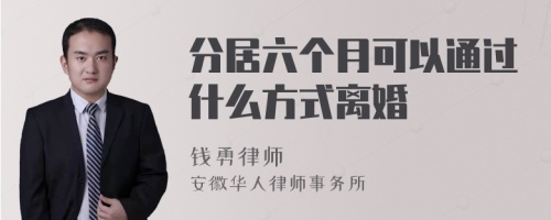 分居六个月可以通过什么方式离婚