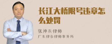 长江大桥限号违章怎么处罚