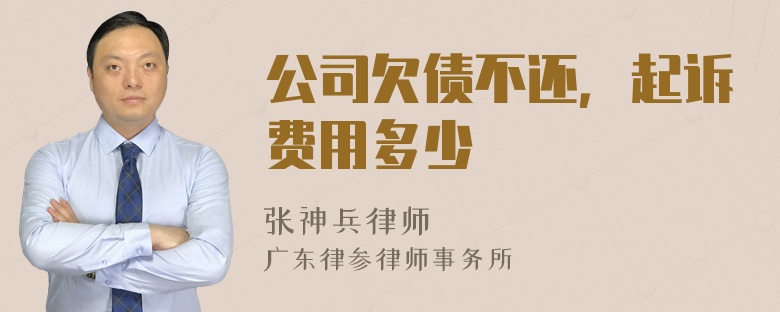 公司欠债不还，起诉费用多少