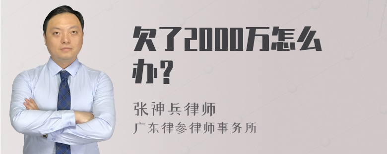 欠了2000万怎么办？