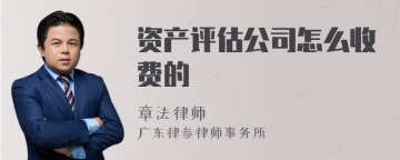 资产评估公司怎么收费的