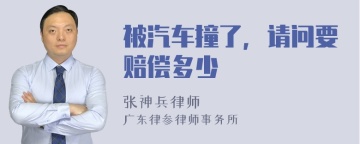 被汽车撞了，请问要赔偿多少