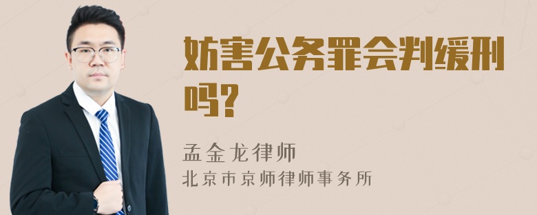 妨害公务罪会判缓刑吗?