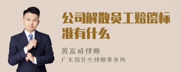 公司解散员工赔偿标准有什么