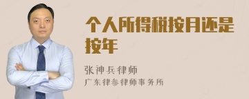 个人所得税按月还是按年