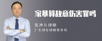 家暴算故意伤害罪吗