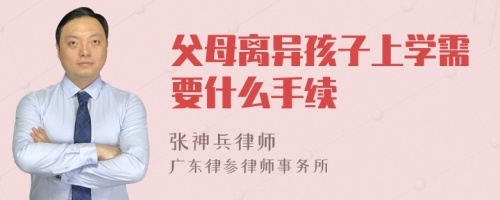 父母离异孩子上学需要什么手续