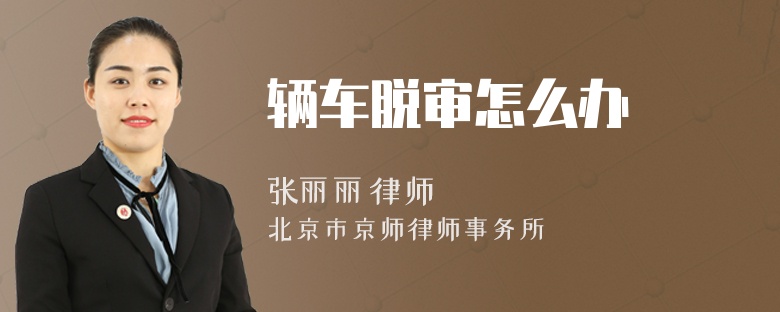 辆车脱审怎么办