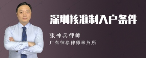 深圳核准制入户条件