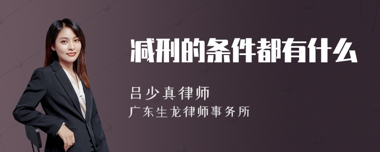 减刑的条件都有什么