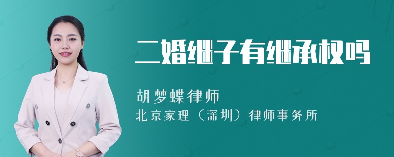 二婚继子有继承权吗