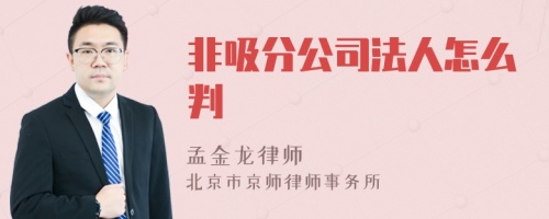 非吸分公司法人怎么判